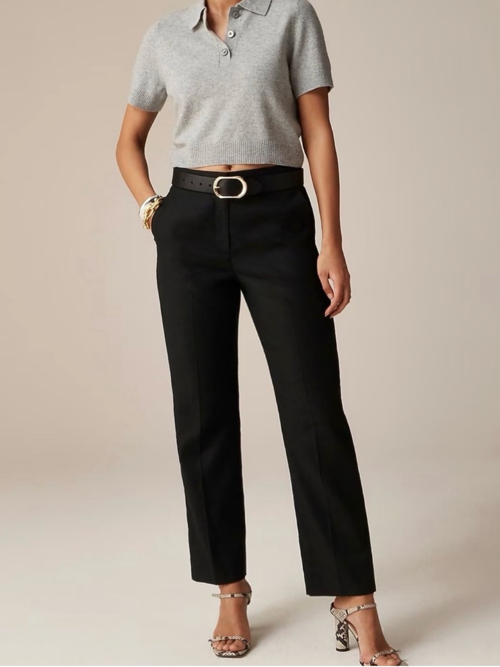 J. Crew Kate straight-leg pant in stretch linen blend 4T